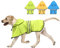 Weesiber Wasserdichter Verstellbarer Hunde-Regenmantel - Reflektierende Hunderegenjacke mit Hoodie, Leichter Hunde-Regenmantel Hundeponcho Zupfer für Kleine Mittlere und Große Hunde (Grün, Groß)