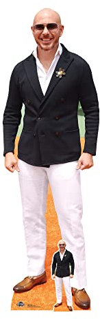 Star Cutouts CS933 Pitbull – Lifesize Cardboard Cutout with Mini | Great for Music Parties, Celebrity Themes & Events