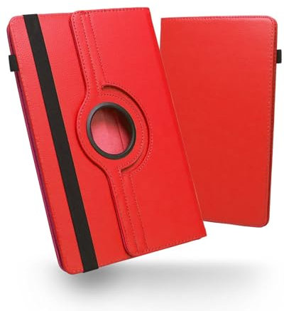UC-Express Tablet Schutzhülle - kompatibel mit Allen 10-10.1-10.2-10.3-10.4-10.5-10.6-10.8-10.9-11 Zoll Geräten - 360 Grad Hülle für Tablets - ultradünne Tablettasche - Tablet Case, Farben:Rot