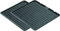 Ersatz-Grillplatten geriffelt für ECG KG 300/1000 Kontaktgrill, Schwarz