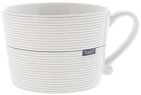 Tasse, Becher TITANE STRIPES HAPPY mit Streifen 300ml Bastion Collections