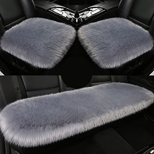 Universal Autozubehör Sitzauflagen für Volkswagen VW Golf 5 6 7 8 GTE GTI GTD Clubsport Clubsport45 Variant Alltrack, Faux Lammfell Sitzkissen Longhair Super weich für 90% Modelle Auto