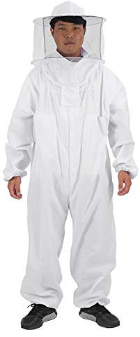 Nimomo Imkeranzug Professionelle Imkerschutzausrüstung Bienenzucht Ganzkörper Imkeranzug Hut(XXL)