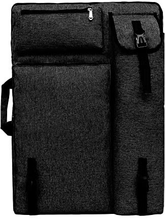 Rucksack A3 Zeichenbrett Groß Tragetasche mit Schultergurt Transporttasche Multifunktional Tasche Zeichenplatten Tragbar Transportmappe 65x47 cm Wasserdicht Zeichenplattentasche für Skizze Künstler