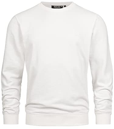 Indicode Herren Holt Sweatshirt aus Baumwollmischung mit RIPP-Bündchen | Bequeme aus Baumwollmix mit Rippbündchen, Freizeitpullover, Basic Pullover, Rundhalspullover für Männer