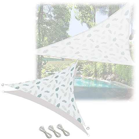 Sun Shades for Garden Gazebo, 98% UV Block Sail Awning with Waterproof Strip, Sun Shade Sail for Patio/Garden Lawn/Pergola/Garages/Swimming Pools/Beach/Camping,Blume-6x6x6