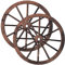 FOMIYES 2 StüCk Wagenrad Holzdeko - Rustikale Wanddekoration Aus Holz FüR Bar, Garage, Garten, Hochzeit Und Western-Party