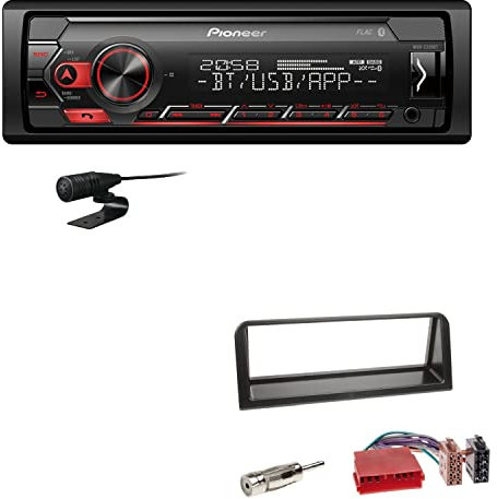Pioneer MVH-S320BT 1-DIN Bluetooth Autoradio USB FLAC Spotify mit Einbauset passend für Peugeot 106 1991-2003 schwarz