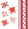 BODA Creative Fröbelsternstreifen rot/weiß, 15mm und 25mm, 84 Streifen Sterne Falten Weihnachtsstern Fröbelstern