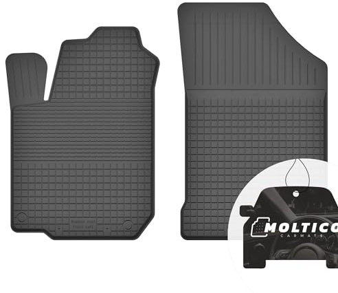 moto-MOLTICO Vorne Gummimatten Auto, 2-teiliges Set, Allwetter Gummi Fußmatten mit Rand, Antirutsch & Wasserfest Autoteppiche - passend für Renault Kangoo I 1998-2008