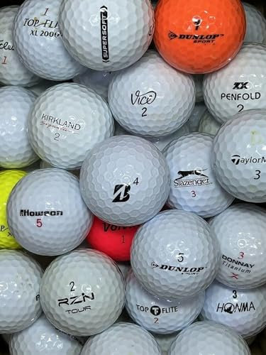 Iron Lake Balls Ltd Mixed Golf Balls Callaway Srixon Slazenger Pinnacle Budget Premium, Golf Gift For Men, B Grade Golf Balls (USED not new) - 12,24,36,48,72,100 Pack Balls (48 Balls)