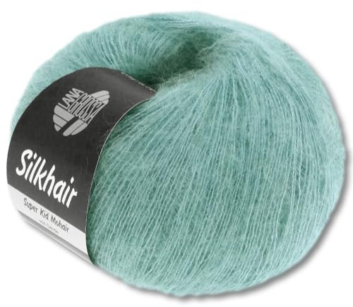 Frida's Wollhaus Lana Grossa 25 g Silkhair Mohair Superkid Seide Wolle Häkeln Stricken 43 Farben (82 | Helltürkis)