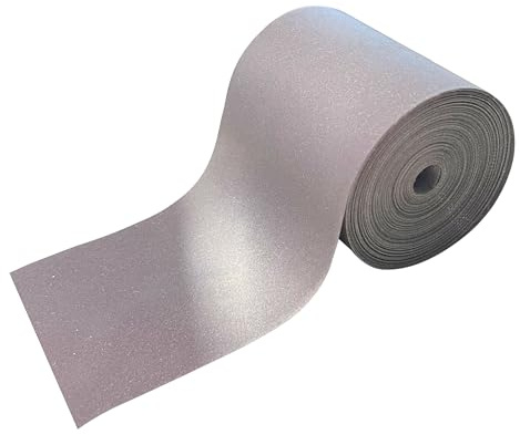 MARARDI Nastro Riflettente per Cucire - Tessuto Catarifrangente [5 Metri x 50 mm] non Adesivo - [Grigio] 100% Poliestere - Striscia di Sicurezza ad Alta Visibilità - Riflettente ≥380