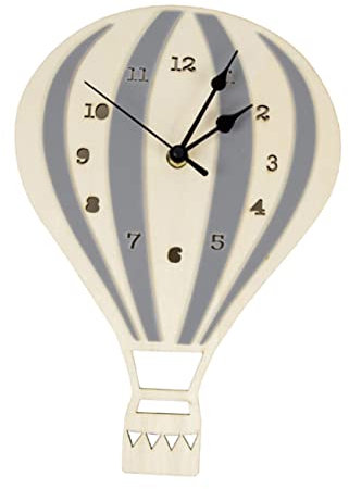 Zerodeko Leise Heißluftballon Wanduhr Dekorative Uhr Für Wohnzimmer Und Büro Modernes Art Decor Design Ohne Batterien Geräuschlose Kinderzimmer Wanddekoration