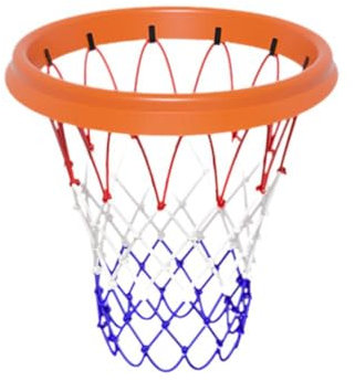 jileijar Filet de basket-ball portable, facile à installer, filet de basket-ball amovible de rechange pour cerceaux sans bord, léger pour les sports d'intérieur et d'extérieur