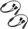 KUOQIY 2 PCS 35cm DC Power Supply Plug to Dual 3Pin / 4Pin PC Fan Power Adapter Cable, DC 5.5 * 2.1 to 3Pin / 4Pin PC Fan Cable