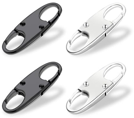 Qianyu 4 pz cerniera di bloccaggio clip antifurto deterrente mantenere la doppia apertura design cerniera chiusa multi fili chiusure cerniera in metallo tira linguetta di ricambio per valigie bagagli