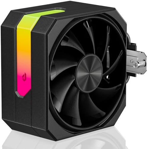 ARGB CPU Cooler 120mm Fan, 4x6mm Heat Pipes, 6.1'' Height, Compatible with AMD AM5/AM4/AM3 & Intel LGA 1700/1851/1155/1156/2011/2066 (Black)