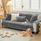 Royhom Plüsch Sofa Überzug L Form 1/2/3/4 Sitzer Couch Überzug Ecksofa, Sofaschoner rutschfest, Superweiche SofaÜberwurf aus Kunstpelz für Sofa, Teppich, Fensterbank Kissen(Dunkelgrau 90x160cm)