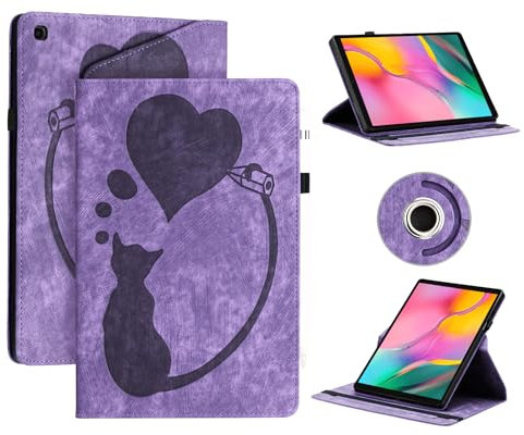 AsWant Custodia per Samsung Galaxy Tab A 10.1 Pollici 2019 T510 T515 - Custodia Pelle ultra sottile con Magnetica Protettiva Cover Galaxy Tab A (Viola)