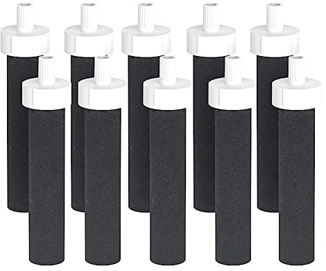 Elantoexis Spare Parts Accessories Activated Carbon Water Bottles Filters for BB06, Hard Edge, Sport Bottles Filters, 10 Count