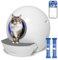 ELS PET Selbstreinigende Katzentoilette katzenklo selbstreinigend: Katzenklo XXL Automatische Katzentoilette mit APP-Kontrolle (weiß)