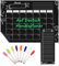 MoKo Deutsch A3 Monatsplaner Abwischbar Magnetisch, Wochenplaner Abwischbar Magnetisch und Einkaufsliste mit 8 Boardmarker für Küchenkühlschrank und White Board, Schwarz