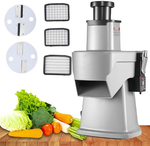 JSTDDP Commercial Vegetable Dicer Chopper, Food Processor Automatic Potato Slicer & Onion Shredder with Stainless Steel Blades,110V (220v)