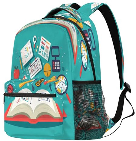 Cartoon Book Supplies Backpacks for Men Women Boys Girls Large School Bookbag Back Pack Hiking Travel Laptop Back Pack Rucksack Casual Daypack