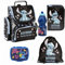 PASO - Schulranzen für Jungen und Mädchen, 5er-Set - Schul-Rucksack für Kinder mit Federmäppchen - Schuhbeutel Brotdose und Trinkflasche - Stitch Motiv - 1-3 Klasse