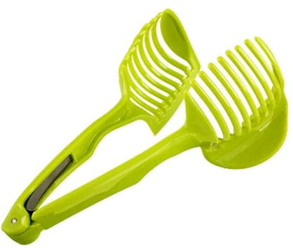 Tomatenschneidehalter ABS Multipurpose Handheld Round Fruit Tong Zwiebelhalter Küche Schneidmittel Gadgets Werkzeug für Zitronenei -Gemüse effizient und einfach zu verwenden ein