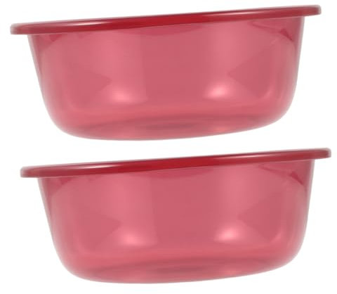 Mipcase 2 Pièces Lavabo En Plastique Bain Bol De Lavage Lavabo à Salon Vêtements Bassin Portable Cuve De Lavage De Cuisine Lavabo Portatif Lavabo Épais En Plastique Lavabo De Cuisine Rosé
