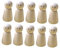KONTONTY 10 Stück Farbige Holzfiguren Kleine Holzmänner Schlüsselanhänger Rohlinge Aus Holz DIY Bilderrahmen Holz Steckpuppen Zum Basteln Kleine Figuren Zum Verstecken Malroboter