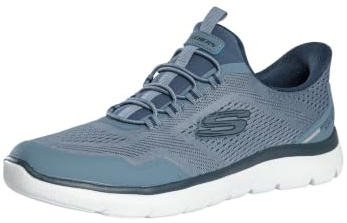 Skechers Herren Summits Top Rate Turnschuhe | Sneaker, Blau, Elastische Schnürsenkel, Memory Foam, Vegan, Herren, Schuhe
