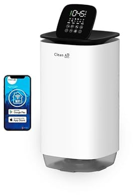 Clean Air Optima® CA-808 Smart - CA-806 - Luftbefeuchter – Kalkfreie Kaltverdunstung – App-Steuerung – HEPA H13 Filter – UV-C & Ionisator – 8L Tank – Geeignet für Räume bis 60m² / 150m³