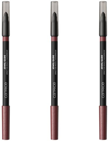 Catrice Jewel Glide Effect Eye Pencil, Nr. 050, Rot, langanhaltend, definierend, hochpigmentiert, intensiv, vegan, wasserfest, ohne Mikroplastikpartikel, Nanopartikel frei, 3er Pack (3x1.5g)
