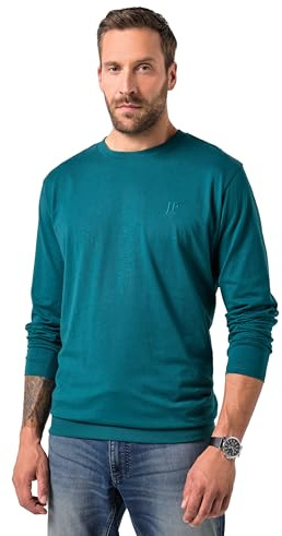 JP 1880 Herren Jp1880 Langarmshirt, Bauchfit, Basic, Rundhals, Bis 8 XL T-Shirt 1/2