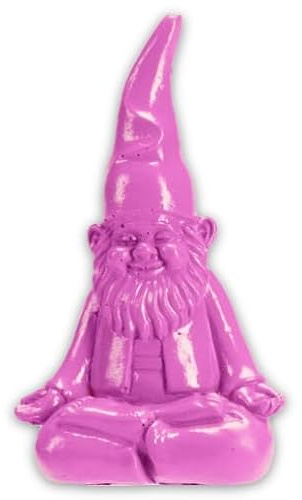ZauberDeko Gartenzwerg Yoga Kunststoff Pink Deko Garten Zwerg Frühling 20cm Hoch