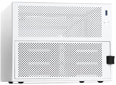 Compatibile con la custodia di archiviazione NAS UE-S6 a 6 alloggiamenti | Telaio NAS fai-da-te a sei alloggiamenti con backplane hot-swap, adatto alle schede madri ITX(White)