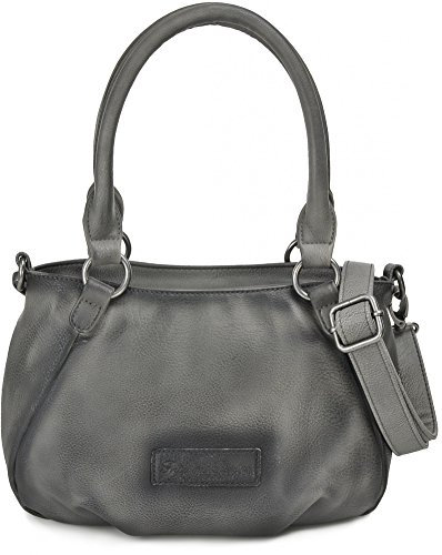 FRITZI AUS PREUSSEN, Damen Henkeltaschen, Handtaschen, 17 x 21 x 38 cm (B x H x T), Farbe:Dunkelgrau