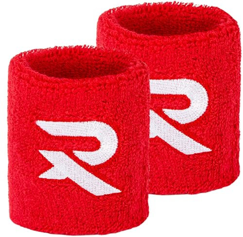 Raquex Baumwoll Armbänder - Weiches, dehnbares Baumwollmaterial. 8 cm oder 13 cm breit. Sport-Schweißbänder für Männer und Frauen 7 Farben zur Auswahl