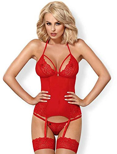 Obsessive Obsessive Strapshemd S/M 1er Pack(1 x 1 Stück), rot, xs