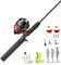Zebco Unisex-Erwachsene 202 Spincast Combo Tackle Kit, 2.8:1 Gear Ratio, 5'6 Length, Right Hand Angelrute und Angelrolle, schwarz/red