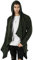 GIVON Herren-Strickjacke mit Kapuze, Rüschen, Schalkragen, Drapierumhang, Übermantel mit Taschen und übergroßer Kapuze, Dcc145-Khaki, XX-Large