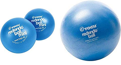 Togu Redondo Mini 2er-Set (Das Original) & Redondo Ball 22 cm Gymnastikball Pilatesball, blau
