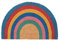 Nicola Spring Half Moon Coir Door Mats - 60 x 40cm - Rainbow Pastel - Pack of 2 - Decorative Indoor Front Door Floor Mat Entry Dirt Trapper Rug Outdoor Boot Scraper Non Slip Backing Doormat