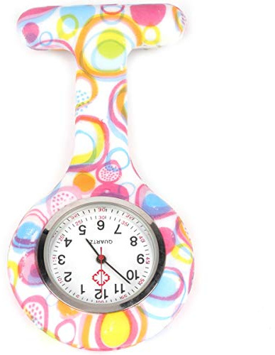 Nurse Watch Brooch, Silicone Nurse Watch Doctor Paramedic Medical Staff Lapel Pin-on Brooch Hanging Pocket Fob Watch (#3)