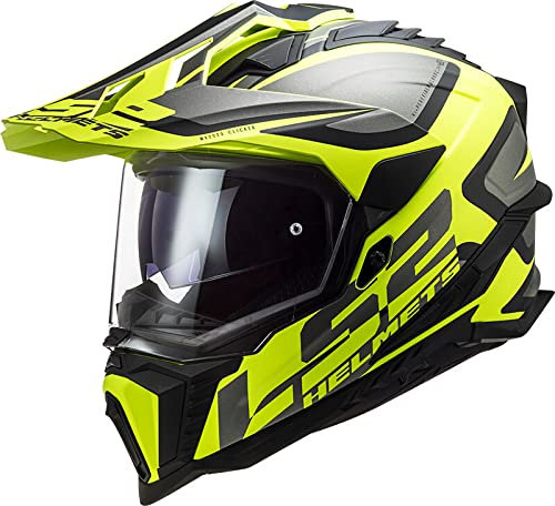 LS2, Crosshelm Motorrad Explorer Alter Matte Black Yellow, XL