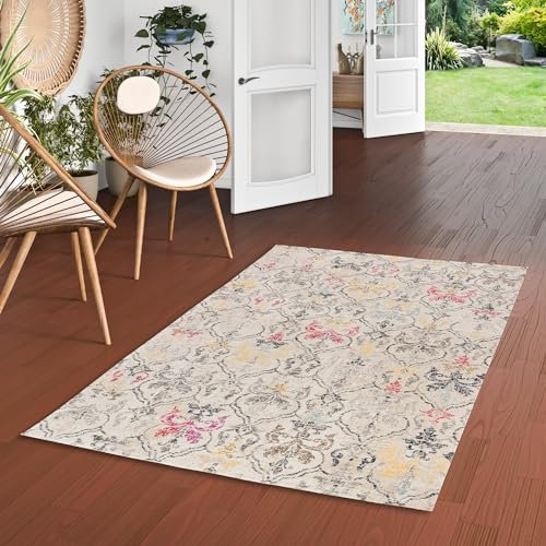 Pergamon Designer Teppich Vintage Zoe Modern Bunt Vintage Barock in 5 Größen