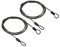 PATIKIL Sicurezza Acciaio Cavo 2.5mm x 1.5m/4.92ft Rivestito Bagaglio Blocco Filo Corda con Doppio Asola Nero 2pz